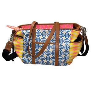 Rebecca Minkoff Neon Marissa Diaper Bag Pink Yellow